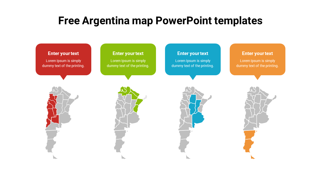 Free - Free Argentina map PowerPoint Templates Design